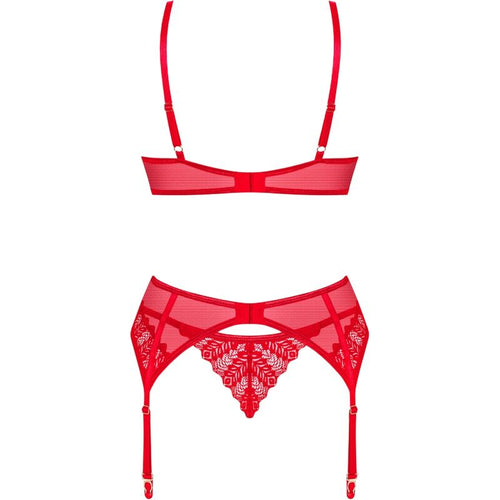 OBSESSIVE - CONJUNTO INGRIDIA DUAS PEAS CROTCHLESS VERMELHO XL/XXL