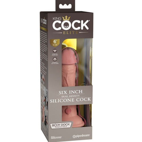 KING COCK - ELITE DILDO DE SILICONE REALISTA 15.2 CM