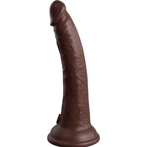 KING COCK - ELITE DILDO DE SILICONE REALÍSTICO 17.8 CM CASTANHO