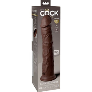 KING COCK - ELITE DILDO DE SILICONE REALISTA 28 CM MARROM