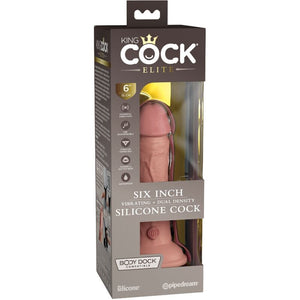 KING COCK - ELITE VIBRADOR REALÍSTICO E SILICONE 15.2 CM