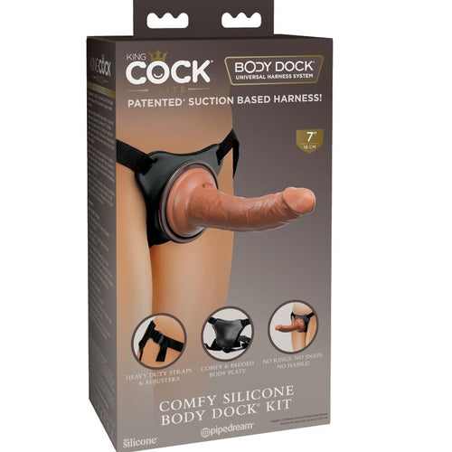 KING COCK - ELITE ARNÊS AJUSTVEL CONFORTVEL COM DILDO 17.8 CM