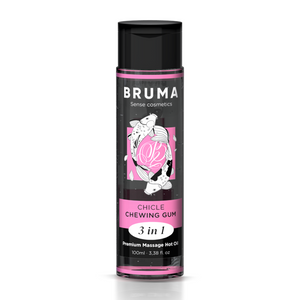 BRUMA - ÓLEO DE MASSAGEM PREMIUM EFEITO CALOR SABOR GOMA 3 EM 1 - 100 ML