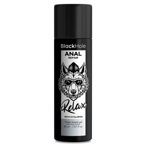 BLACK HOLE - REPARO ANAL RELAX À BASE DE ÁGUA COM HIALURON 30 ML