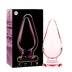 NEBULA SERIES BY IBIZA - MODELO 4 ANAL PLUG VIDRO BOROSILICADO TRANSPARENTE 11 CM -O- 5 CM