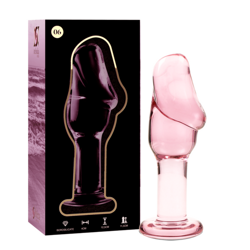 NEBULA SERIES BY IBIZA - MODELO 6 ANAL PLUG VIDRO BOROSILICADO TRANSPARENTE 12.5 CM -O- 4 CM