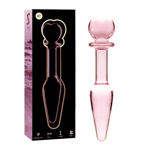 NEBULA SERIES BY IBIZA - MODELO 7 ANAL PLUG VIDRO BOROSILICADO TRANSPARENTE 13.5 CM -O- 3 CM