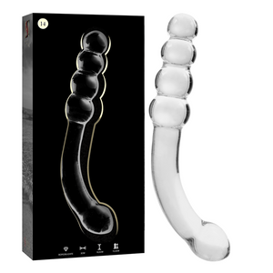 NEBULA SERIES BY IBIZA - MODELO 14 DILDO VIDRO BOROSILICADO TRANSPARENTE 18.5 CM -O- 3 CM