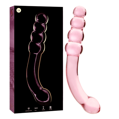 NEBULA SERIES BY IBIZA - MODELO 14 DILDO VIDRO BOROSILICADO TRANSPARENTE 18.5 CM -O- 3 CM