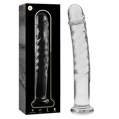 NEBULA SERIES BY IBIZA - MODELO 16 DILDO VIDRO BOROSILICADO TRANSPARENTE 18.5 CM -O- 3 CM