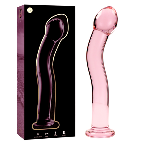 SÉRIE NEBULA BY IBIZA - MODELO 18 DILDO VIDRO BOROSILICADO TRANSPARENTE 18.5 CM -O- 3.5 CM