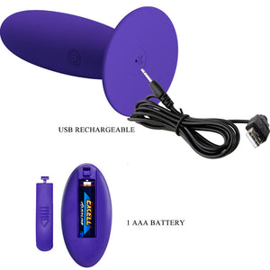 PRETTY LOVE - JUVENTUDE PLUG VIBRADOR ANAL CONTROLE REMOTO VIOLETA