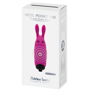 ADRIEN LASTIC - VIBRADOR DE COELHO ROSA DE BOLSO LASTIC