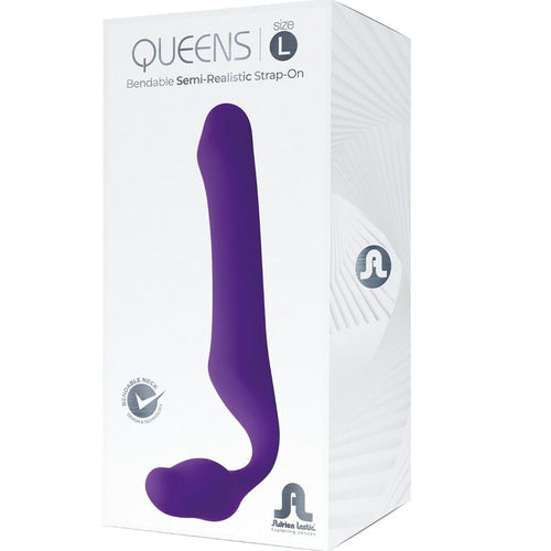 ADRIEN LASTIC - QUEENS STRAP-ON FLEXÍVEL VIOLETA TAMANHO L