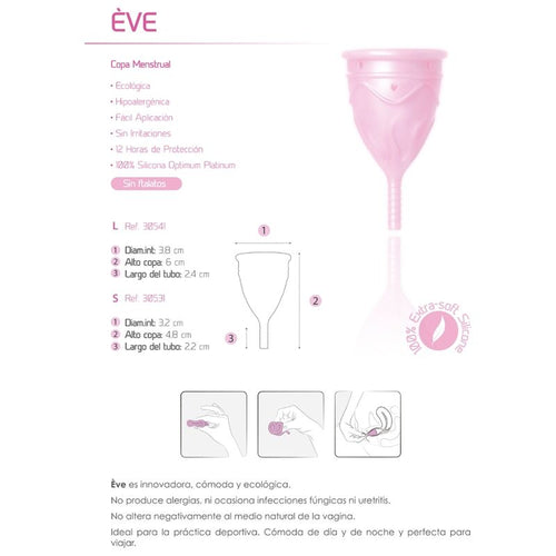 FEMINTIMATE - COPO MENSTRUAL DE SILICONE EVE - TAMANHO L