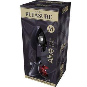 ALIVE - MINI PLUG PRAZER ANAL METAL VERMELHO TAMANHO M