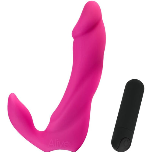 ALIVE - DILDO VIBRADOR BIFUN PRO ROSA 14,9 CM