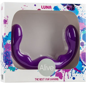 ALIVE - LUNA DILDO DUPLA PENETRAÇÃO VIOLETA SILICONE 25 CM