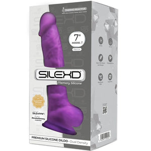 SILEXD - MODELO 1 PÊNIS REALÍSTICO PREMIUM SILEXPAN SILICONE VIOLETA 17.5 CM