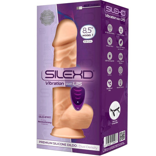 SILEXD - MODELO 1 VIBRADOR DE PÊNIS REALÍSTICO SILICONE PREMIUM SILEXPAN CONTROLE REMOTO 21.8 CM