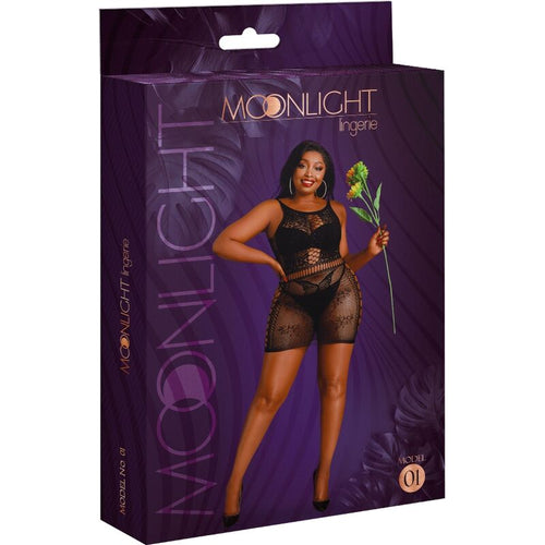 MOONLIGHT - VESTIDO MODELO 1 PRETO PLUS SIZE