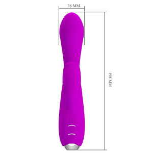 PRETTY LOVE - VIBRADOR DE COELHO RECARREGVEL GLORIA - ROXO IMPERMEVEL