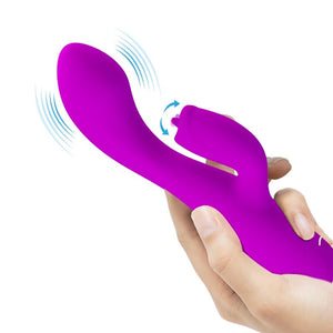 PRETTY LOVE - VIBRADOR DE COELHO RECARREGVEL GLORIA - ROXO IMPERMEVEL