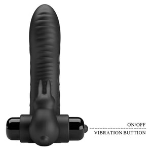 PRETTY LOVE - CAPA DE DEDO VIBRADOR DE COELHO PRETO VANCE