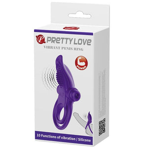 PRETTY LOVE - ANEL PARA PÉNIS VIBRANTE ROXO