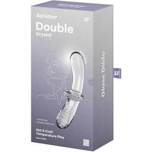 SATISFYER - DILDO DE CRISTAL DUPLO TRANSPARENTE