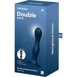 SATISFYER - DILDO DE SILICONE DUPLA BALL-R GARNET