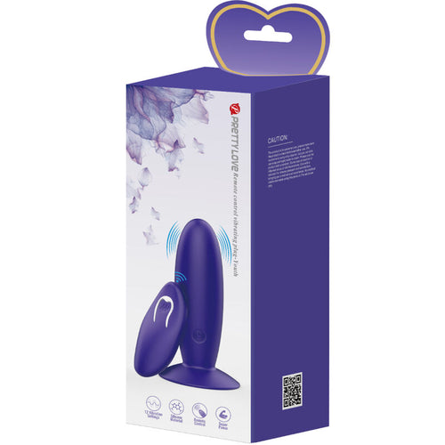 PRETTY LOVE - JUVENTUDE PLUG VIBRADOR ANAL CONTROLE REMOTO VIOLETA