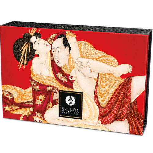 SHUNGA - KIT DE PÓ DE MASSAGEM COMESTÍVEL DE MORANGO