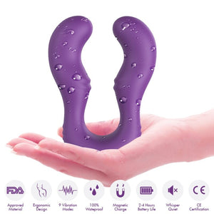 ARMONY - VIBRADOR SERAPH DUPLO CONTROLE REMOTO ROXO