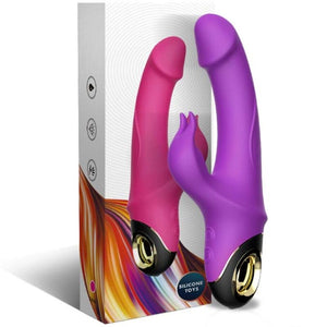 ARMONY - METEROR DILDO VIBRADOR COELHO ROTATOR ROXO