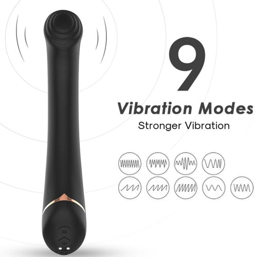 ARMONY - VIBRADOR FALT HEAD SILICONE PRETO