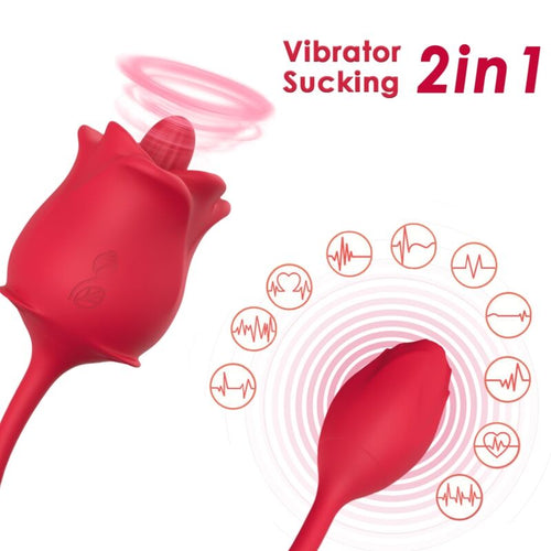 ARMONY - ESTIMULADOR E VIBRADOR ROSA COLA VERMELHO