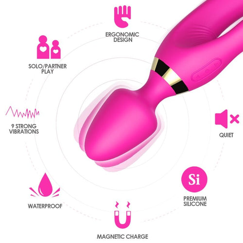 ARMONY - MASSAGER E VIBRADOR COELHO FÚCSIA