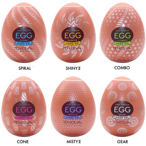 TENGA - PACOTE DE OVOS MASTURBADOR HARD BOILED 6 UNIDADES