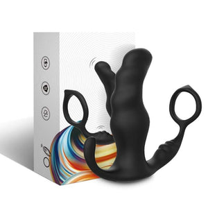 ARMONY - KNIGHT VIBRADOR ANAL PRÓSTATA E ANEL CONTROLE REMOTO PRETO