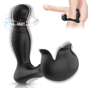 ARMONY - VIBRADOR SURROUND ANAL E ESTIMULADOR TESTICULOS CONTROLE REMOTO PRETO