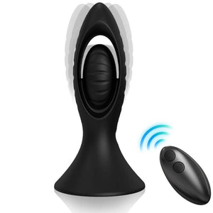 ARMONY - VIBRADOR E PLUG ANAL SILICONE PRETO