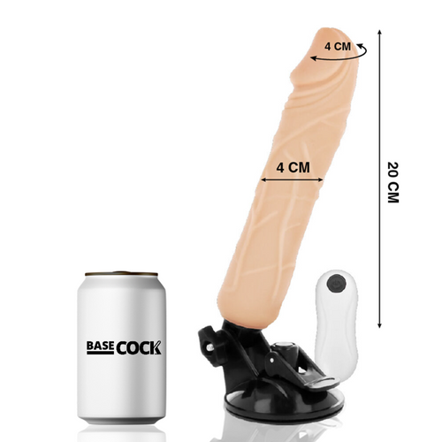 BASECOCK - VIBRADOR DE CONTROLE REMOTO NATURAL REALISTA 20 CM -O- 4 CM