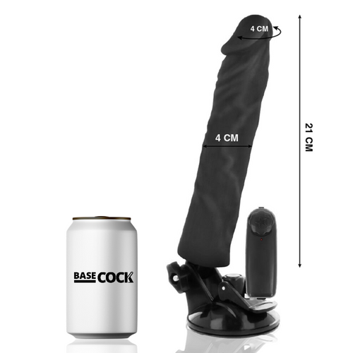 BASECOCK - VIBRADOR REALÍSTICO CONTROLE REMOTO NATURAL 21 CM -O- 4 CM