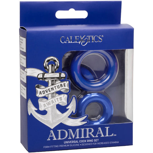 CALEXOTICS - ADMIRAL CONJUNTO DE ANÉIS DE GALO AZUL