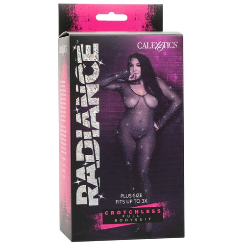 CALEXOTICS - RADIANCE BODYSUIT COMPLETO CROTCHLESS RHINE PLUS SIZE