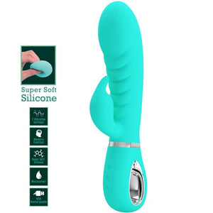 PRETTY LOVE - VIBRADOR PRESCOTT MULTIFUNÕES G-SPOT AQUA VERDE