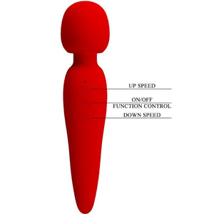 PRETTY LOVE - MAREDITH MASSAGER 12 MODOS DE VIBRAO VERMELHO