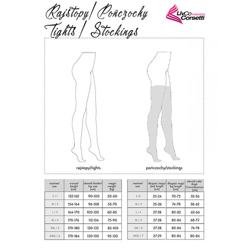 LIVCO CORSETTI FASHION - MEIAS MIRANEIT LC XG021 PRETAS TAMANHO ÚNICO