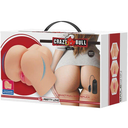 CRAZY BULL - VIBRADOR REALÍSTICO DE VAGINA E NUS HAILEY